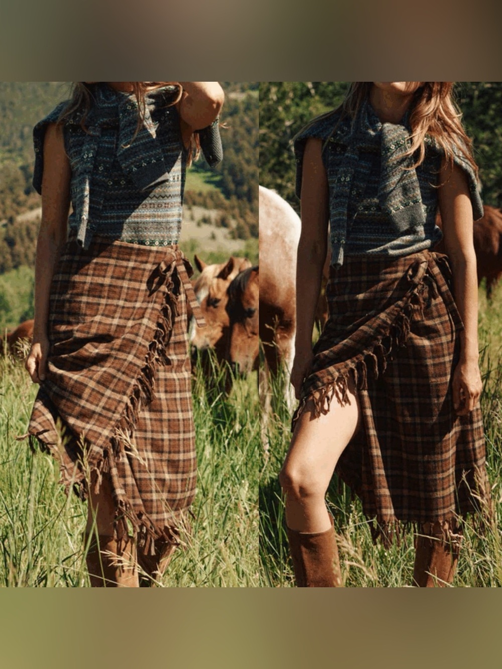 Doen Heirloom Saskia Skirt in Cornwall Plaid